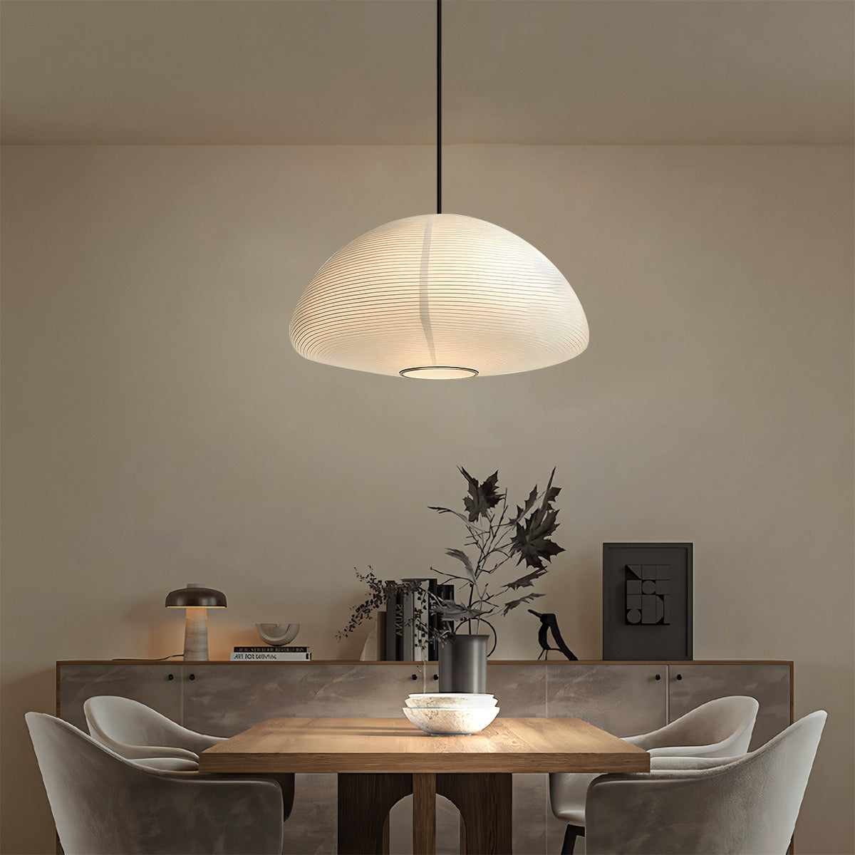 Hikari Paper Lantern Pendant Light for Bedroom | Desfino