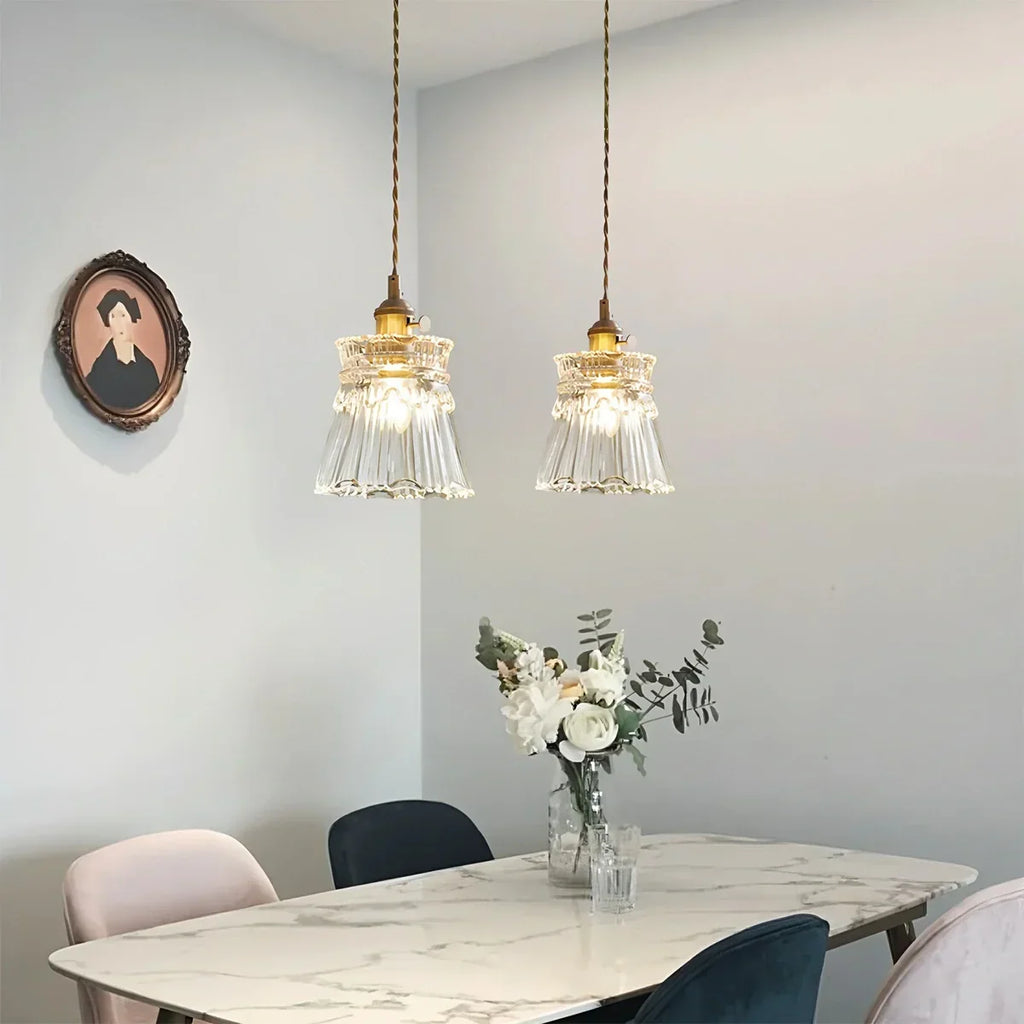 Isabel Glass Pendant Light for Kitchen Island | Desfino