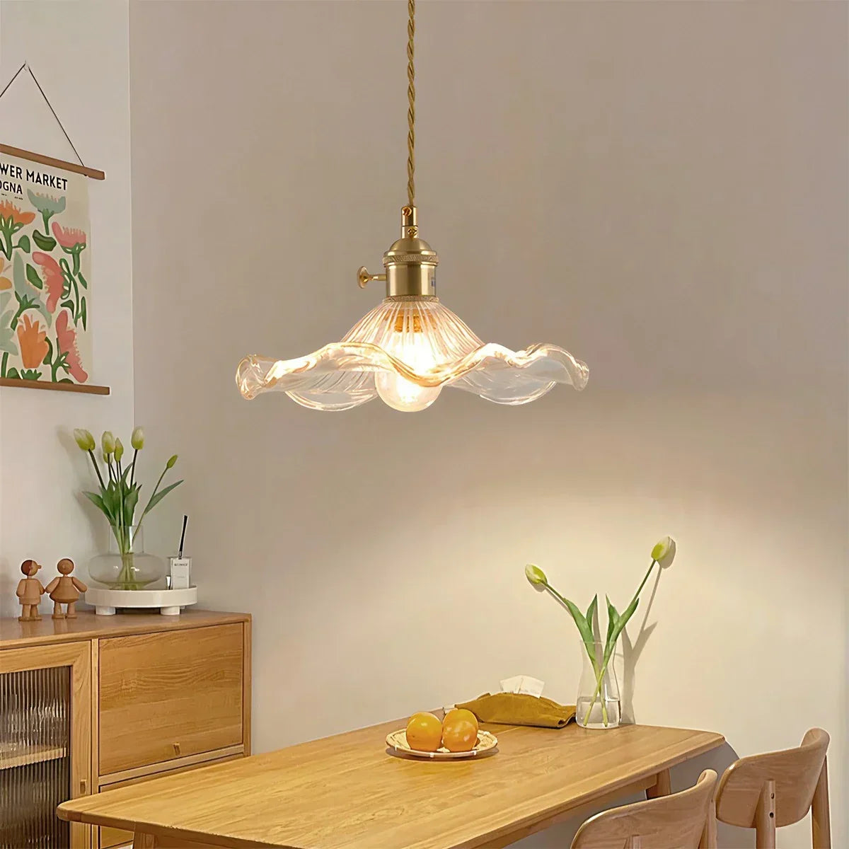 Isabel Glass Pendant Light for Kitchen Island | Desfino