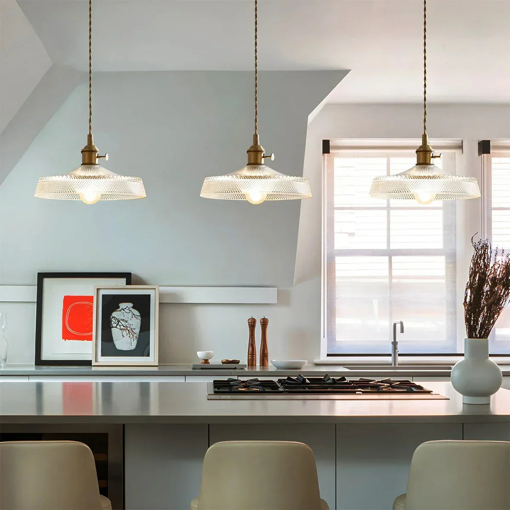 Isabel Glass Pendant Light for Kitchen Island | Desfino