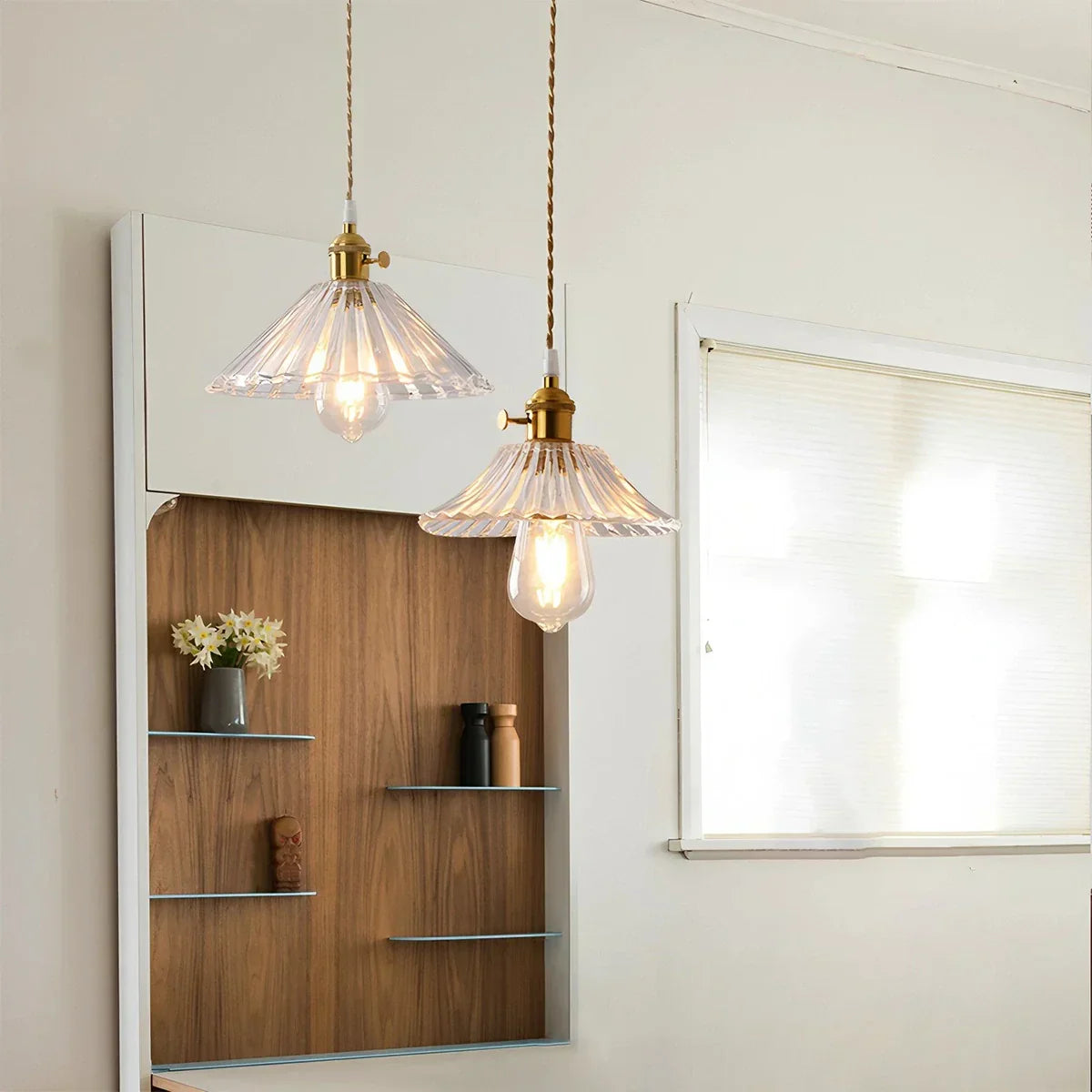 Isabel Glass Pendant Light for Kitchen Island | Desfino