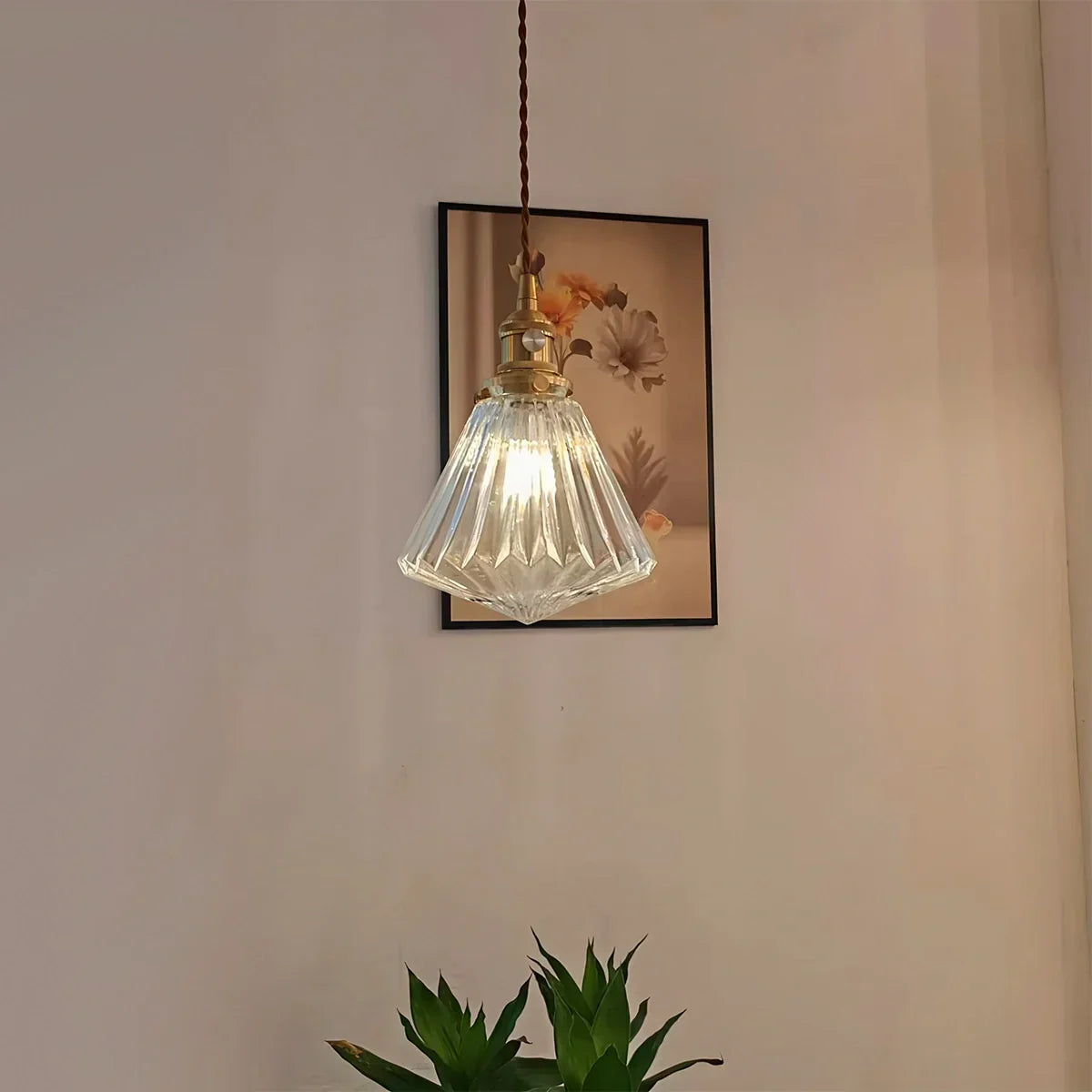 Isabel Glass Pendant Light for Kitchen Island | Desfino