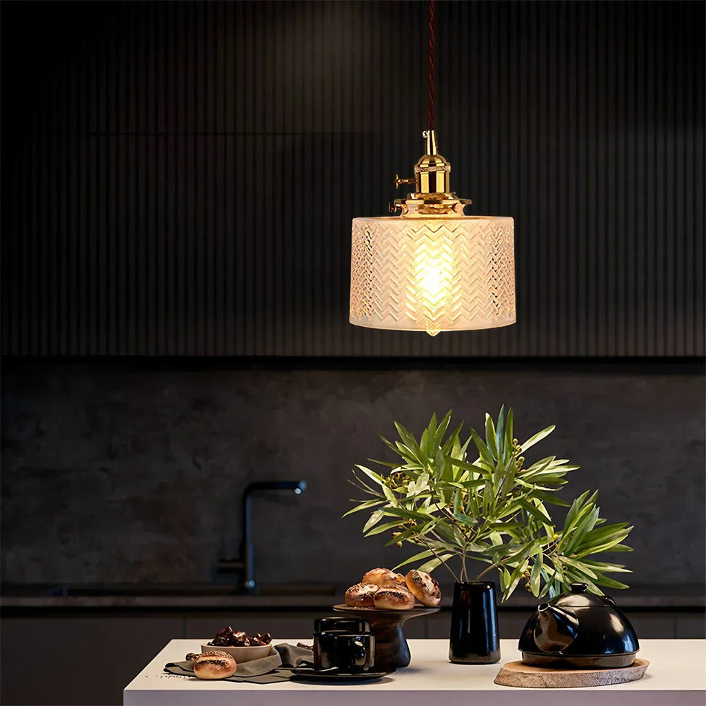 Isabel Glass Pendant Light for Kitchen Island | Desfino