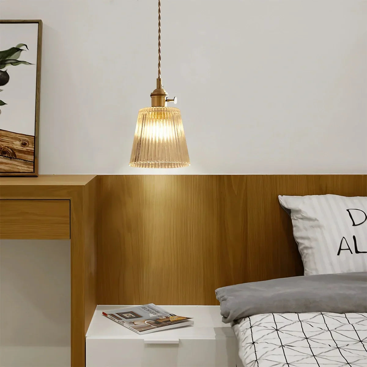 Isabel Glass Pendant Light for Kitchen Island | Desfino