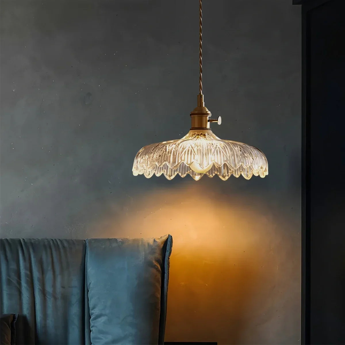 Isabel Glass Pendant Light for Kitchen Island | Desfino