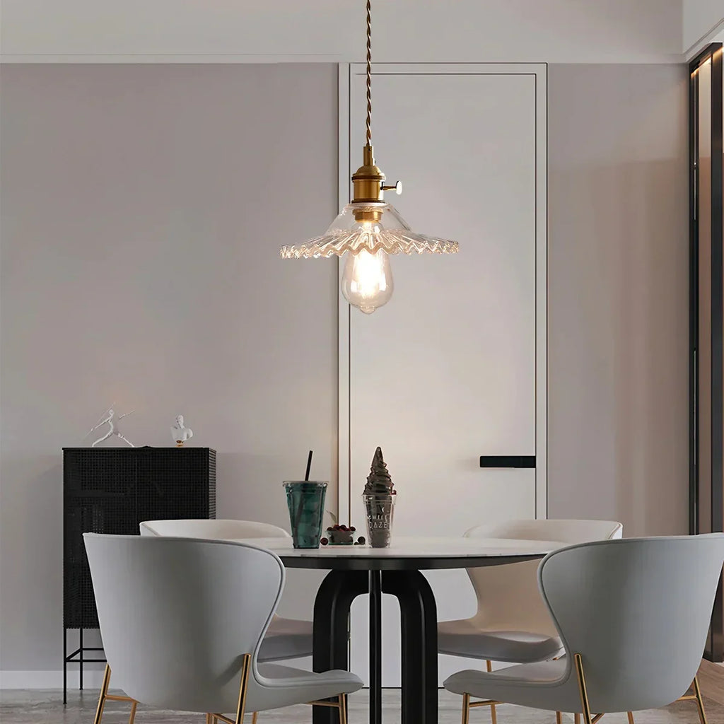 Isabel Glass Pendant Light for Kitchen Island | Desfino