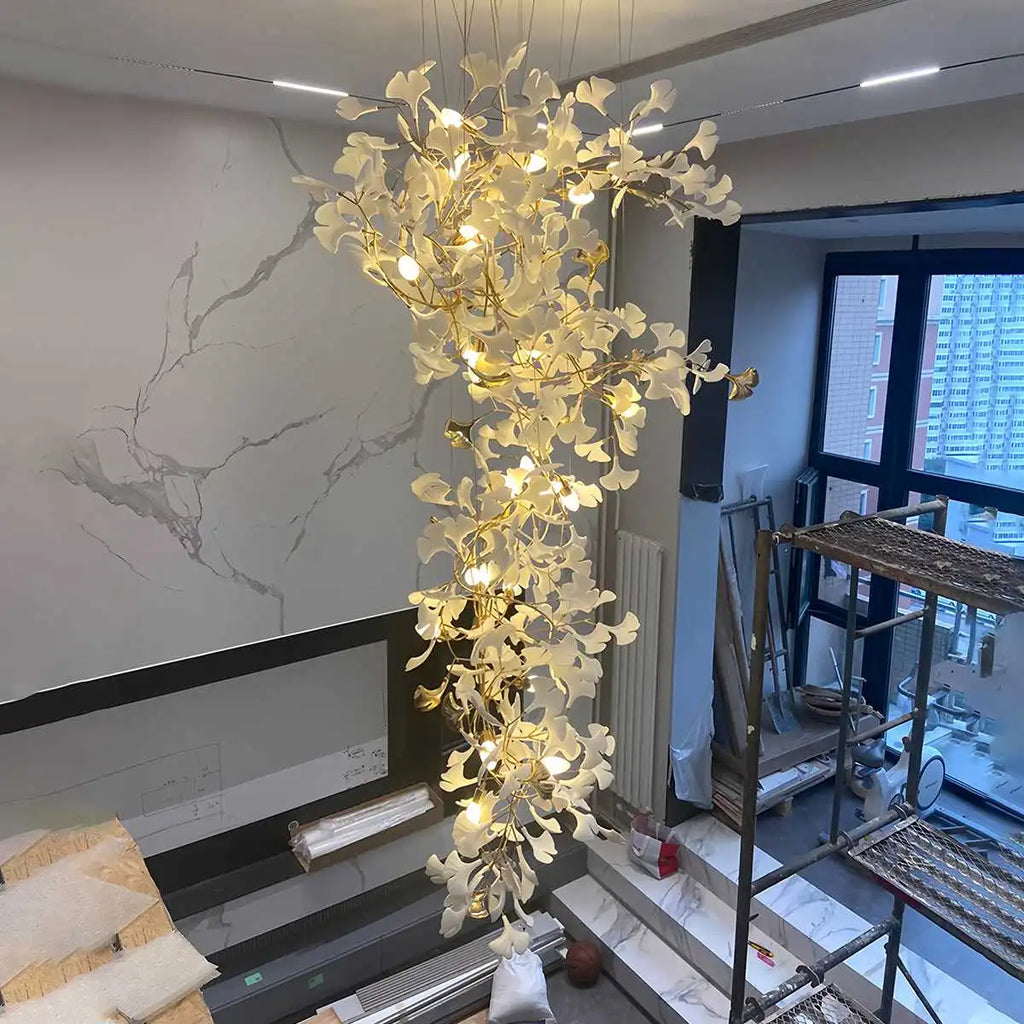 Großer Ginkgo-Blatt-Kronleuchter | Desfino