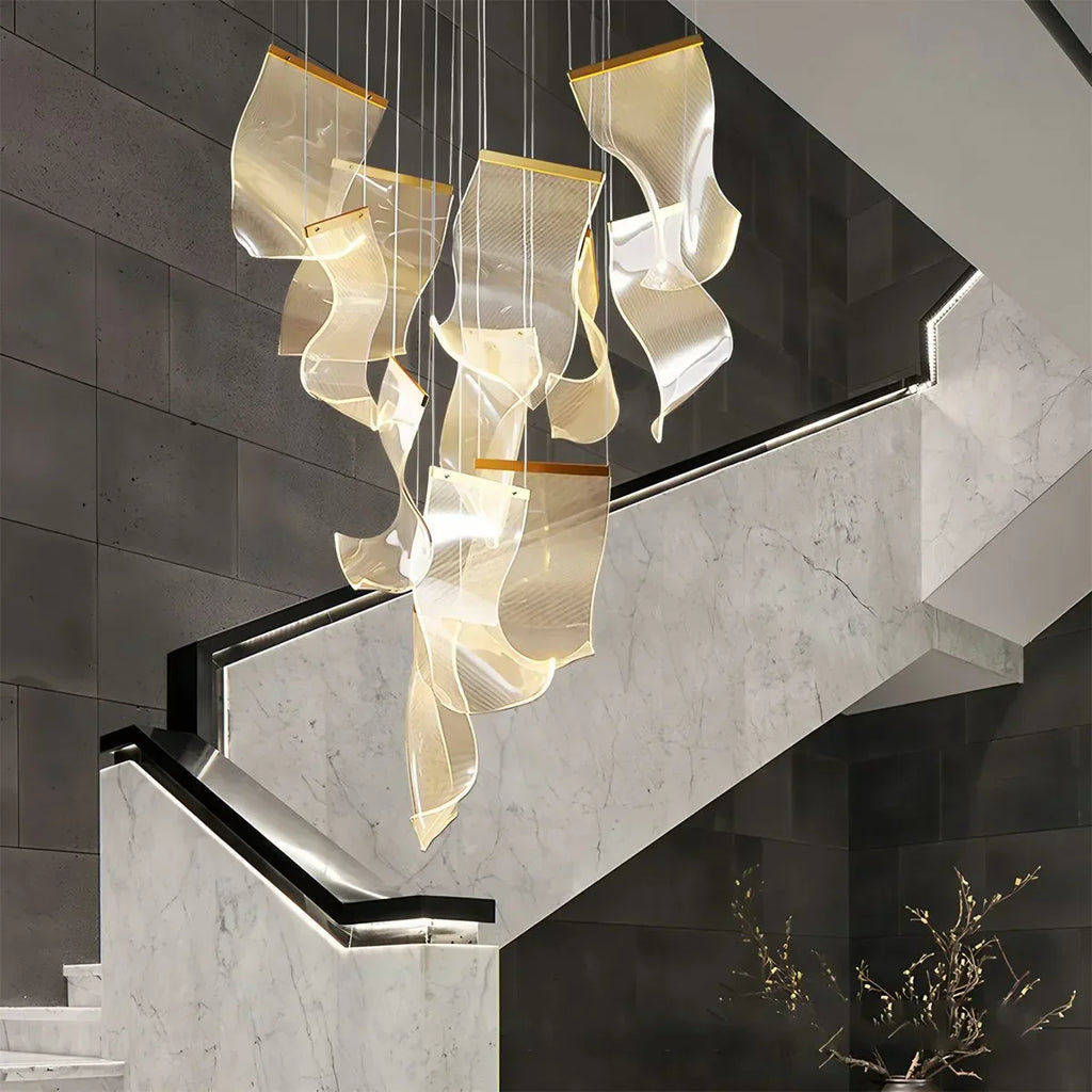 Large Luxury Art Chandelier for High Ceiling Living Room | Desfino