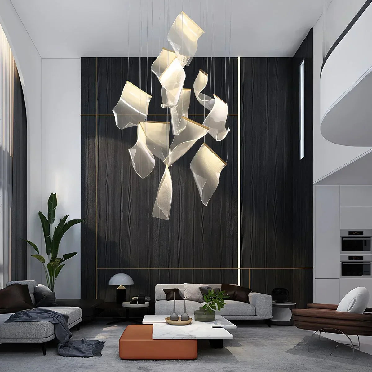 Large Luxury Art Chandelier for High Ceiling Living Room | Desfino