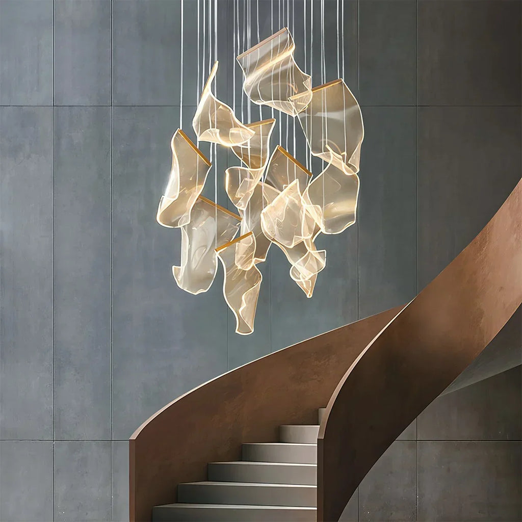 Large Luxury Art Chandelier for High Ceiling Living Room | Desfino