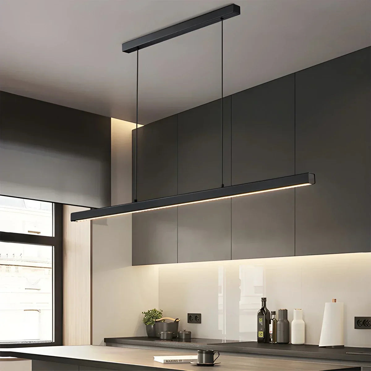 Modern Linear Pendant Light  for Kitchen Island | Desfino