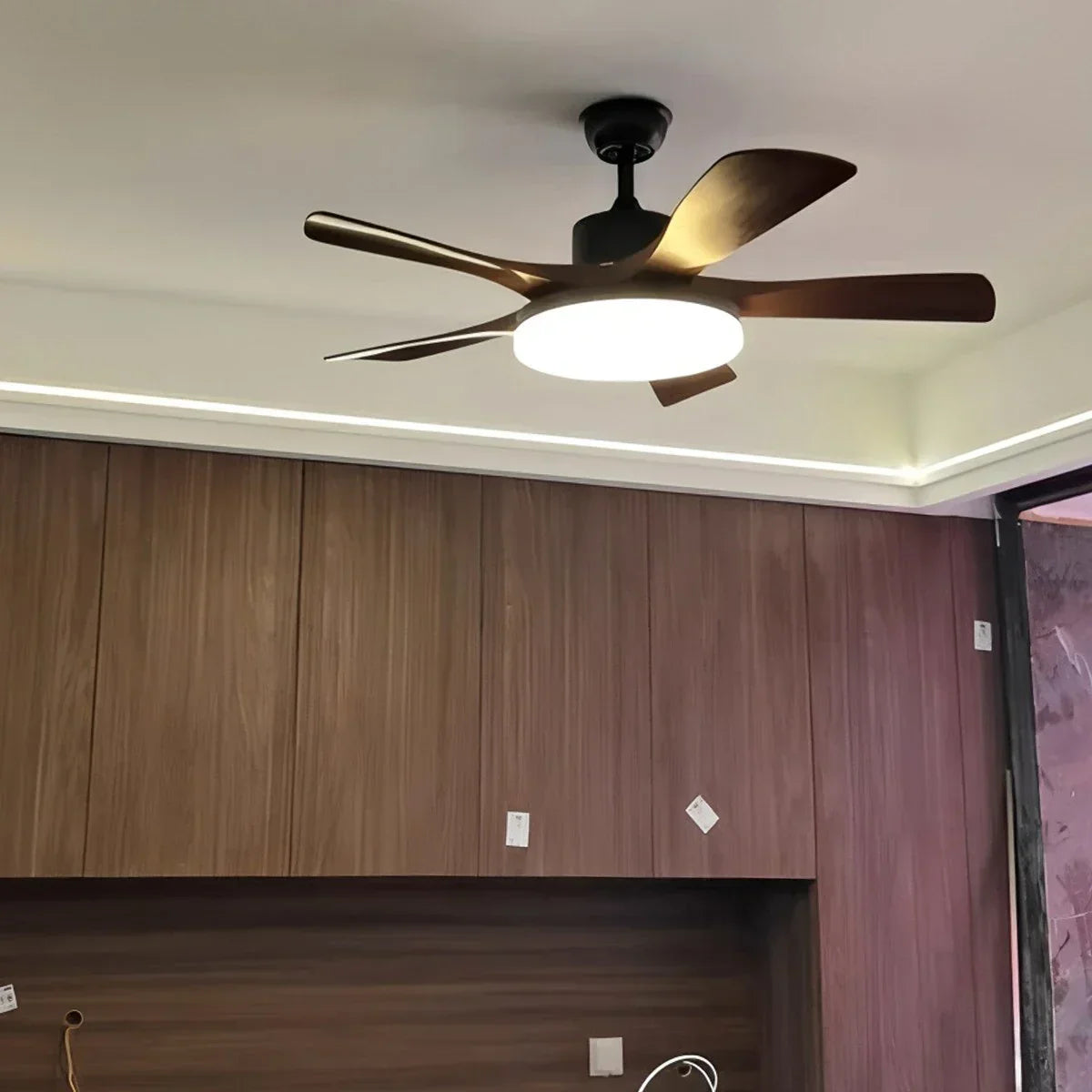 Living Room Minimalist Ceiling Fan with Light | Desfino