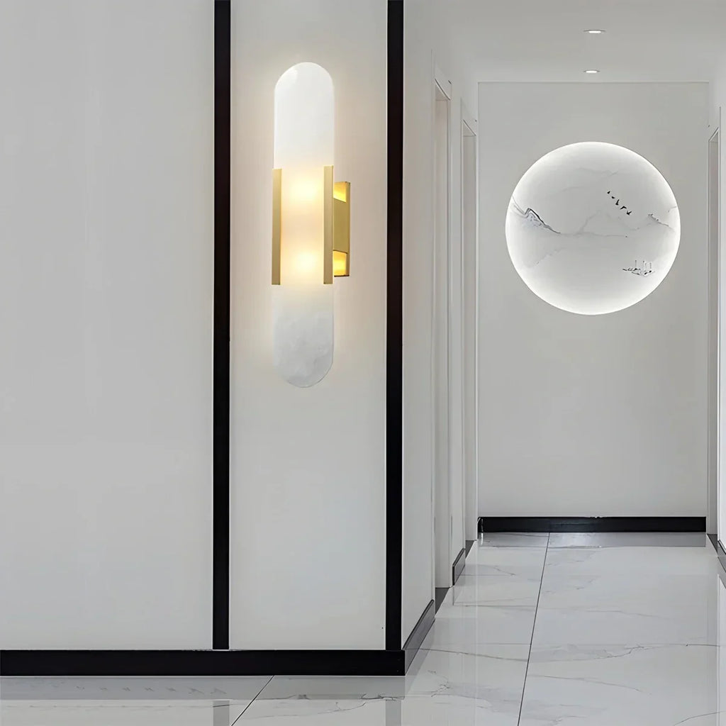 Elegante Wandleuchte aus spanischem Alabaster für das Wohnzimmer | Desfino
