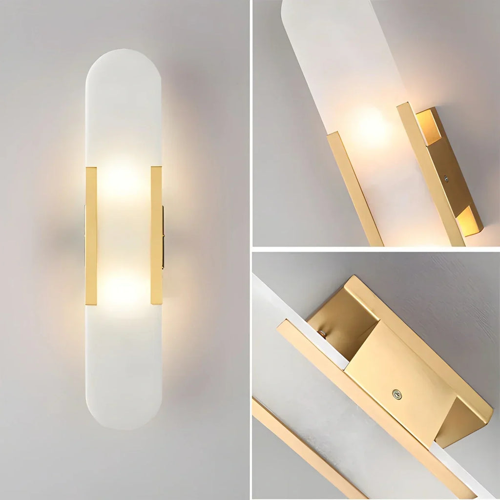 Elegante Wandleuchte aus spanischem Alabaster für das Wohnzimmer | Desfino