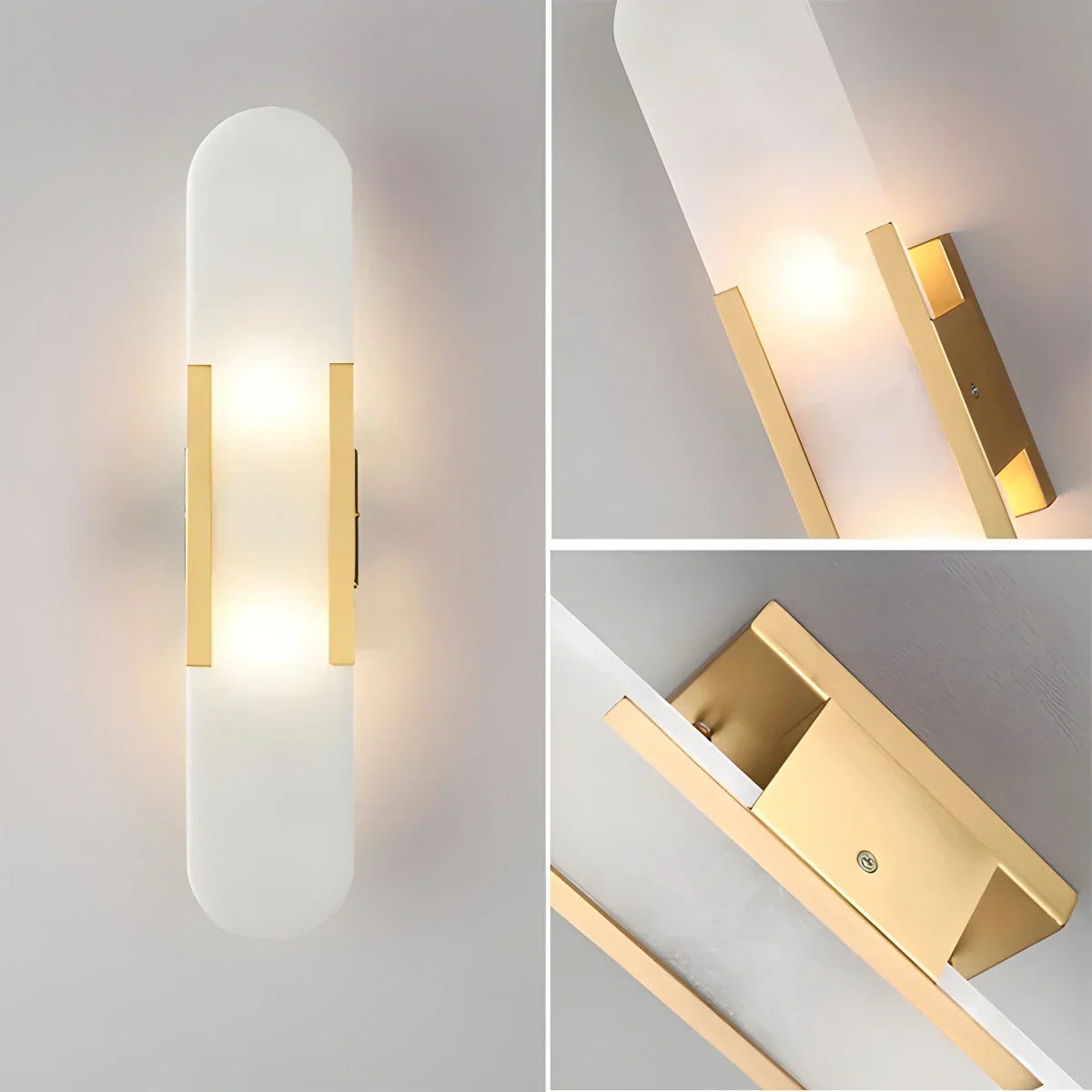 Elegante Wandleuchte aus spanischem Alabaster für das Wohnzimmer | Desfino