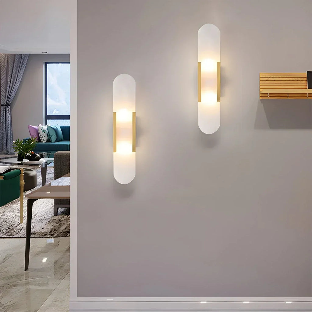 Elegante Wandleuchte aus spanischem Alabaster für das Wohnzimmer | Desfino