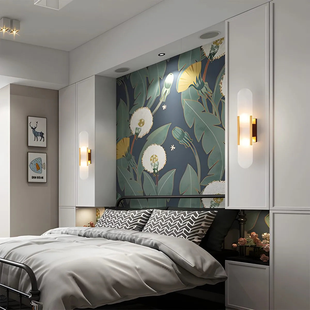 Elegante Wandleuchte aus spanischem Alabaster für das Wohnzimmer | Desfino