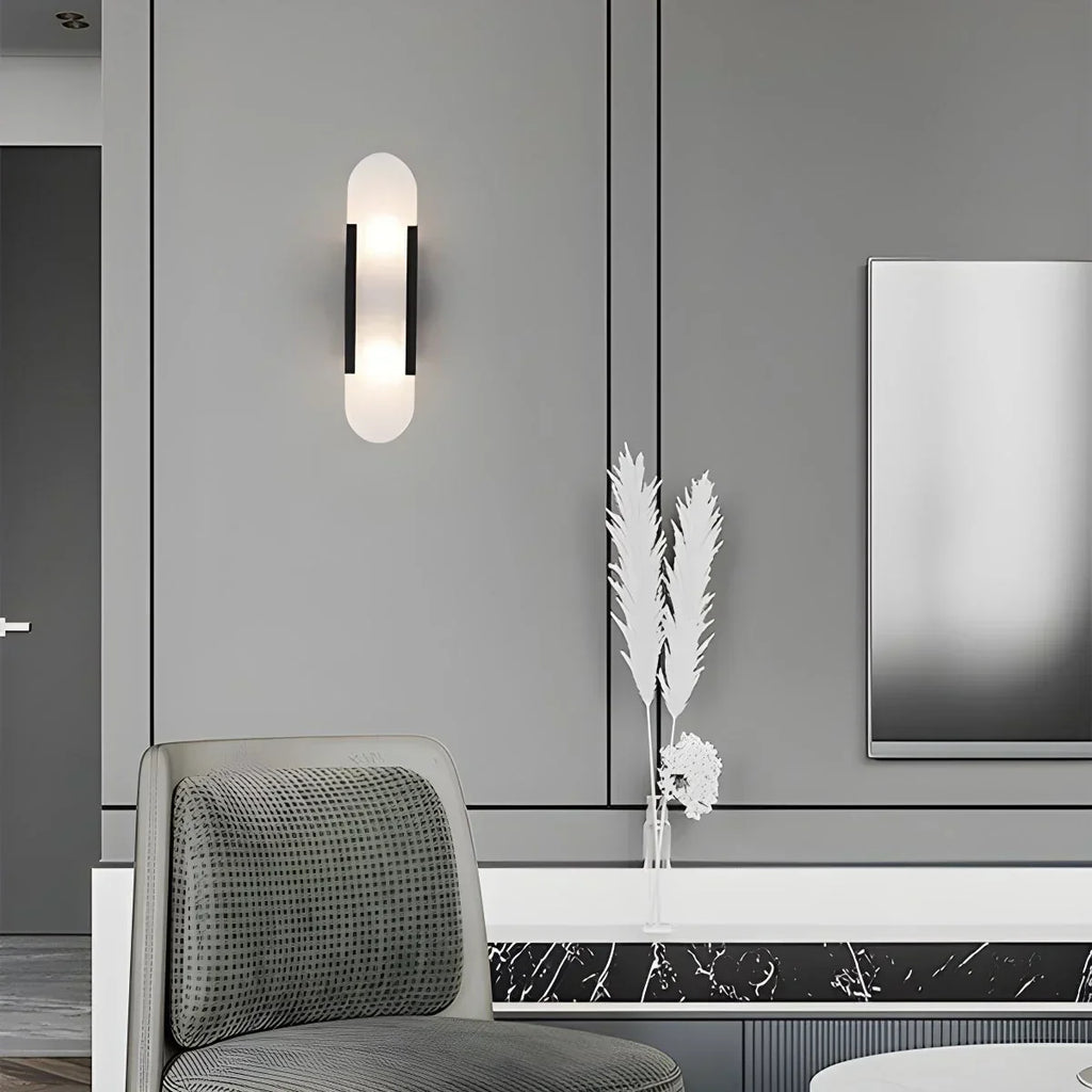 Elegante Wandleuchte aus spanischem Alabaster für das Wohnzimmer | Desfino