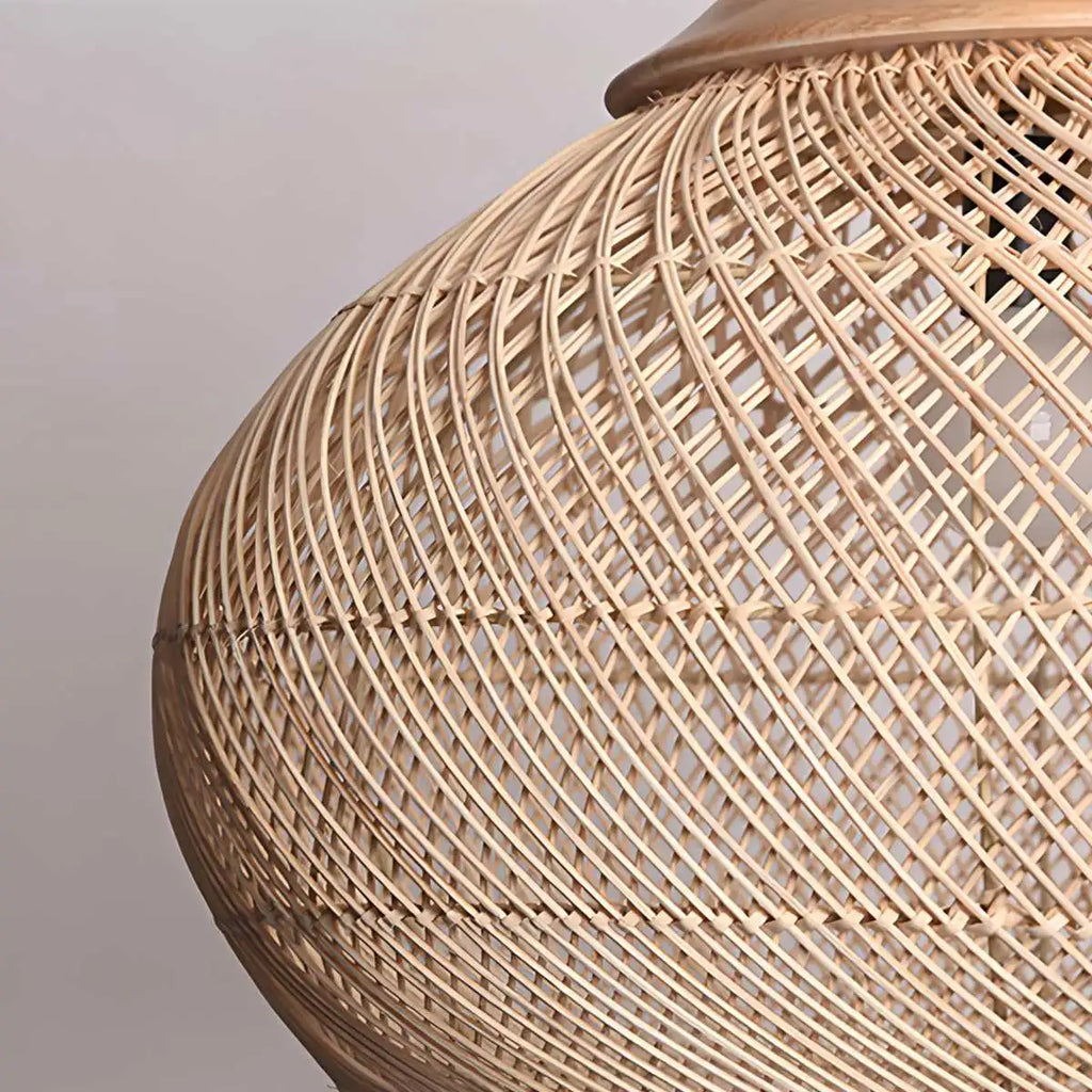 Pendelleuchte im Rattanstil für das Esszimmer | Desfino