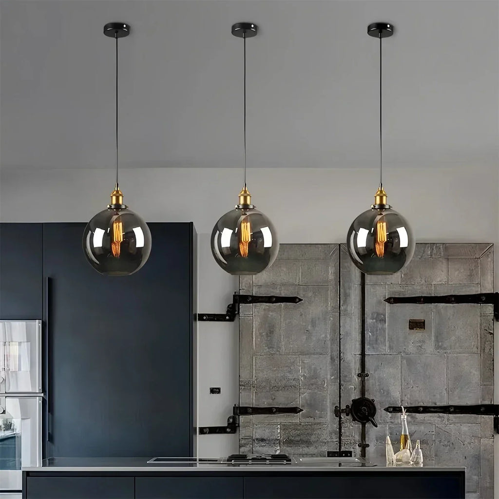 Mabel Glass Pendant Light for Kitchen Island | Desfino
