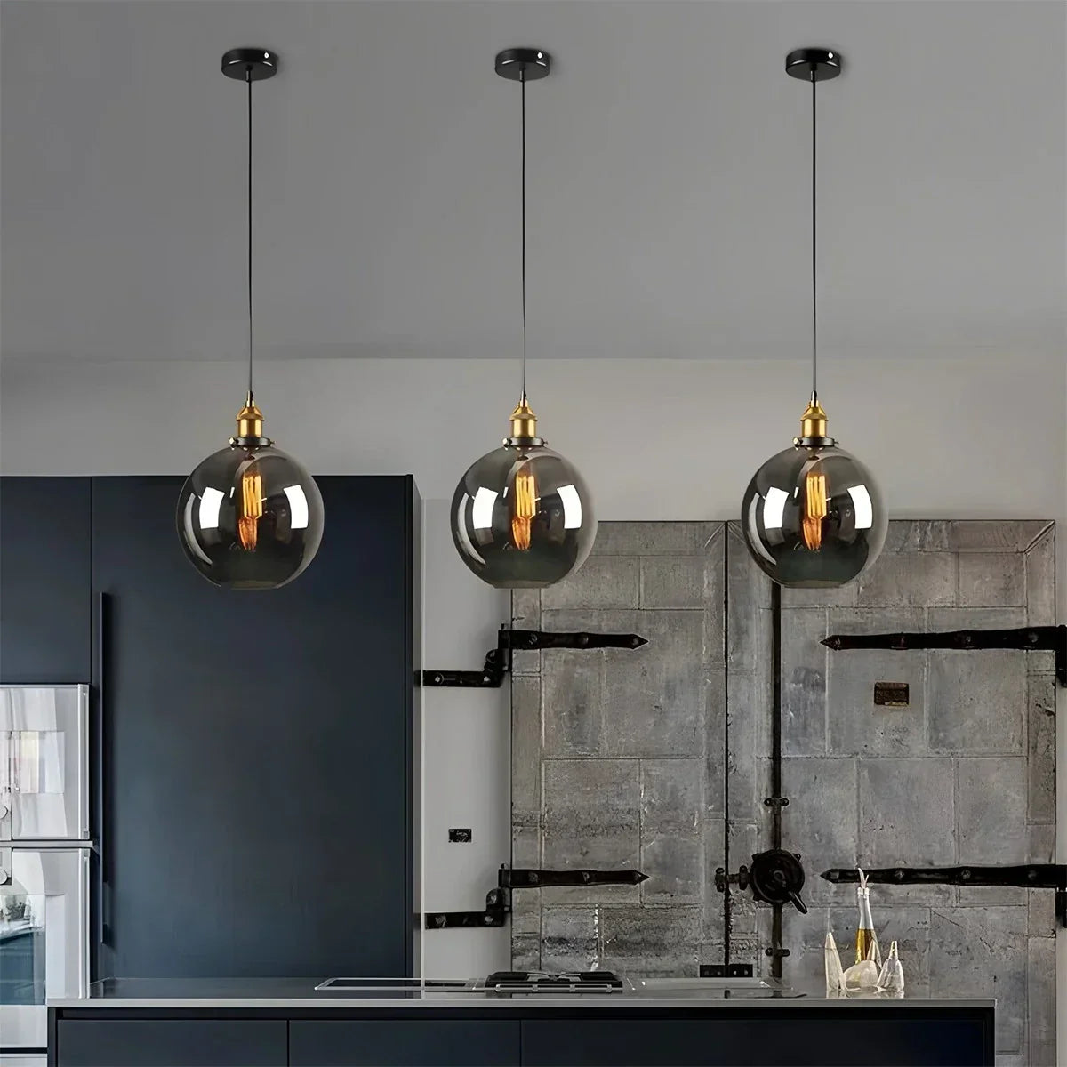 Mabel Glass Pendant Light for Kitchen Island | Desfino