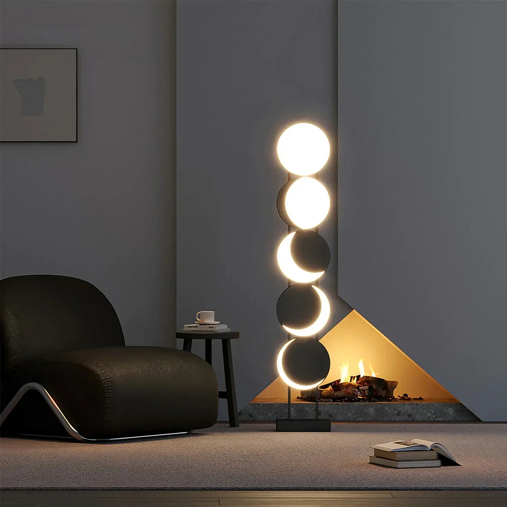 Minimalist Moon Phase Floor Lamp | Desfino