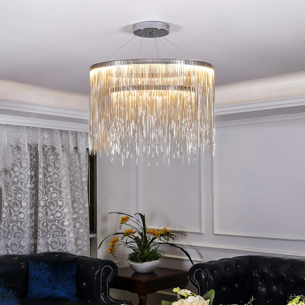Moderner Kronleuchter mit Quasten im Art-déco-Stil | Desfino