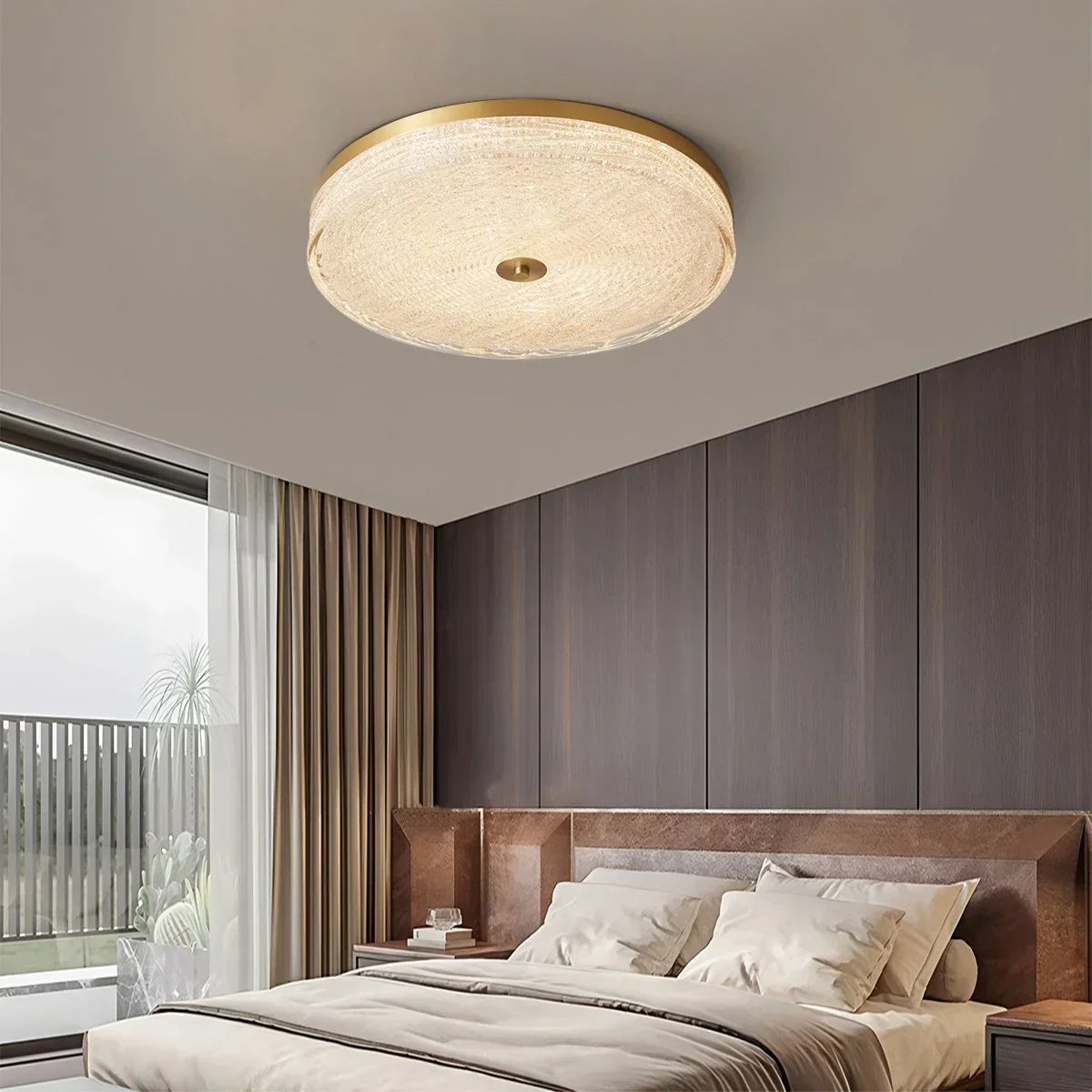 Moderne runde LED-Deckenleuchte im Light-Luxury-Stil | Desfino