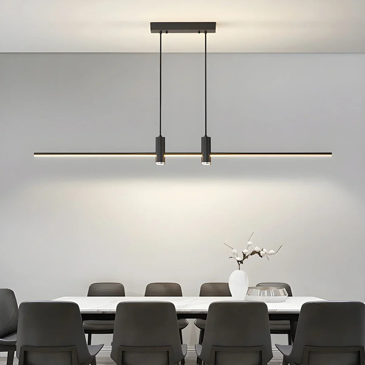 Modern Minimalist Linear LED Pendant Light | Desfino