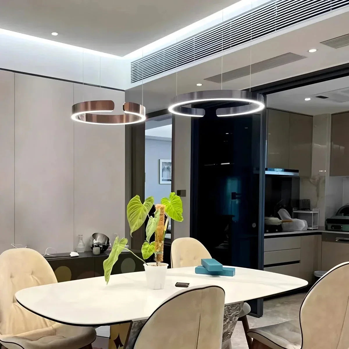 Moderner LED-Ring-Kronleuchter für das Wohnzimmer | Desfino