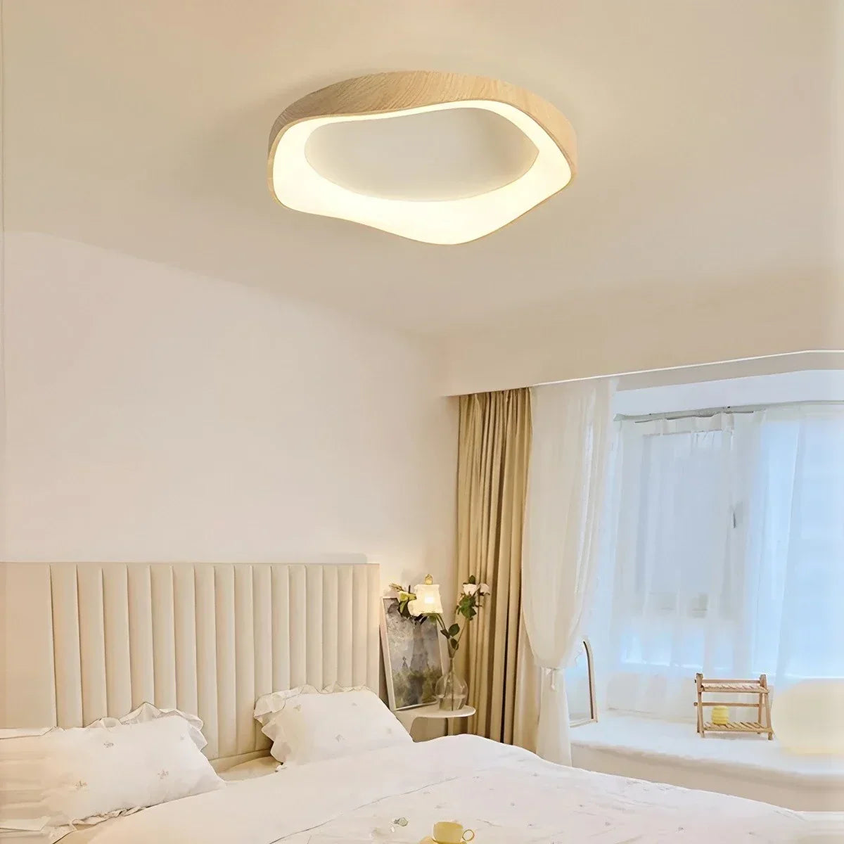 Nordic Acrylic Circle Ceiling Light for Bedroom | Desfino