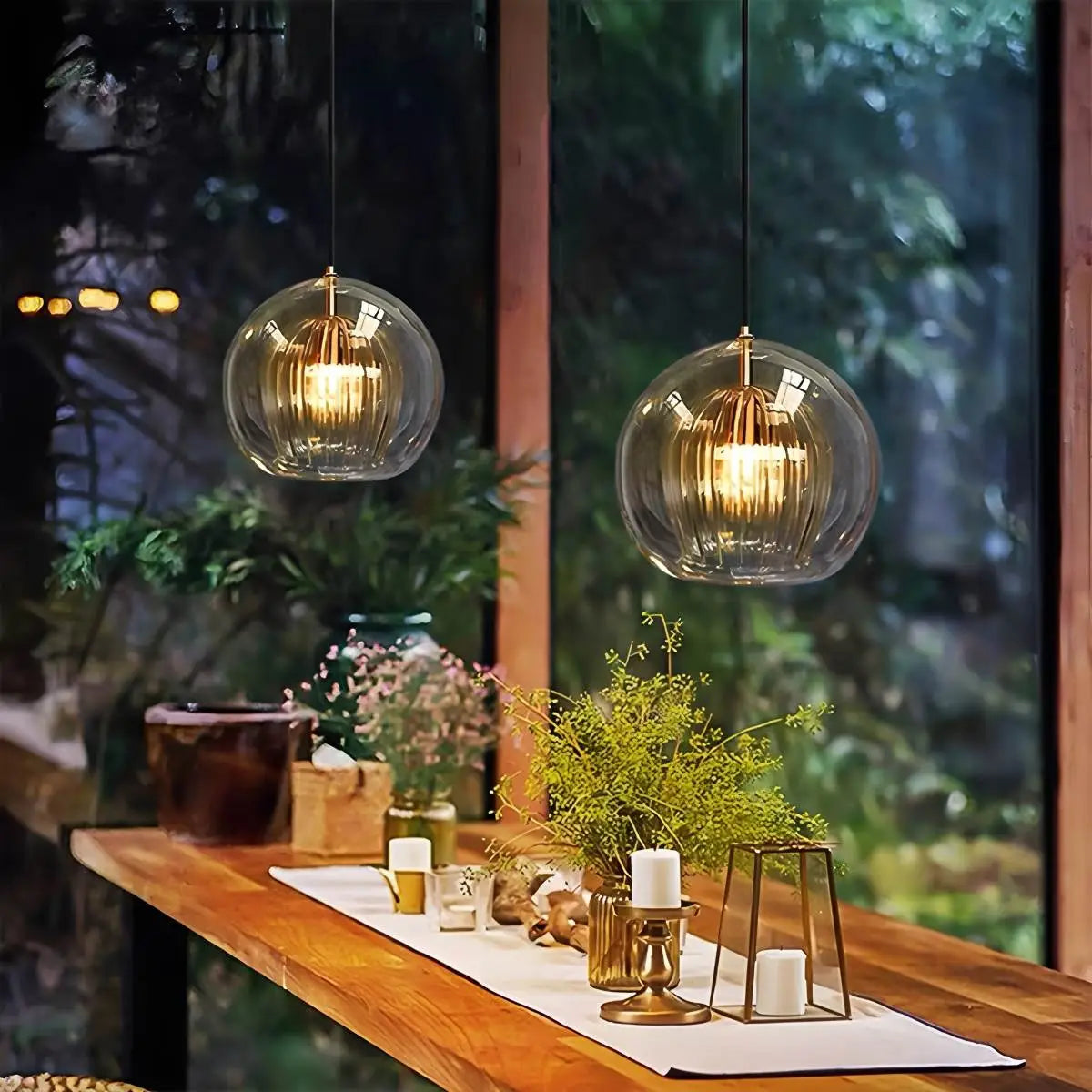 Nordic Glass Globe Pendant Light for Modern Interiors | Desfino