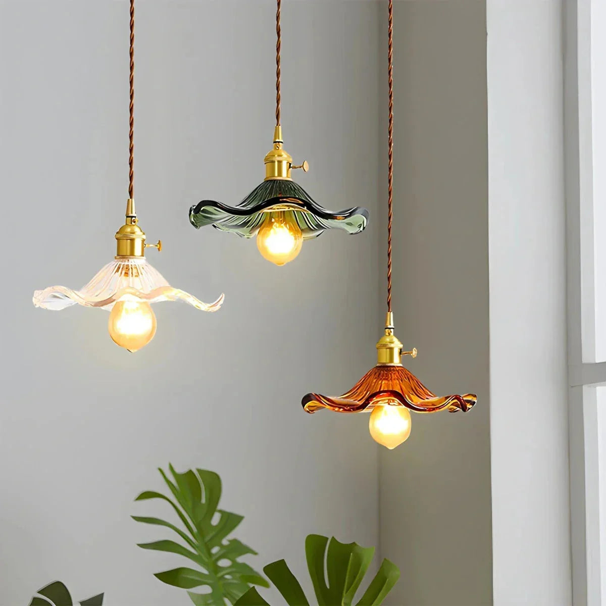 Nordic Japanese Glass Chandelier for Living Room | Desfino