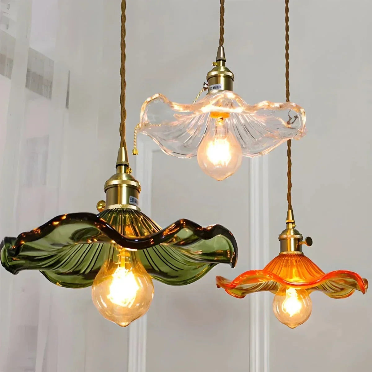 Nordic Japanese Glass Chandelier for Living Room | Desfino