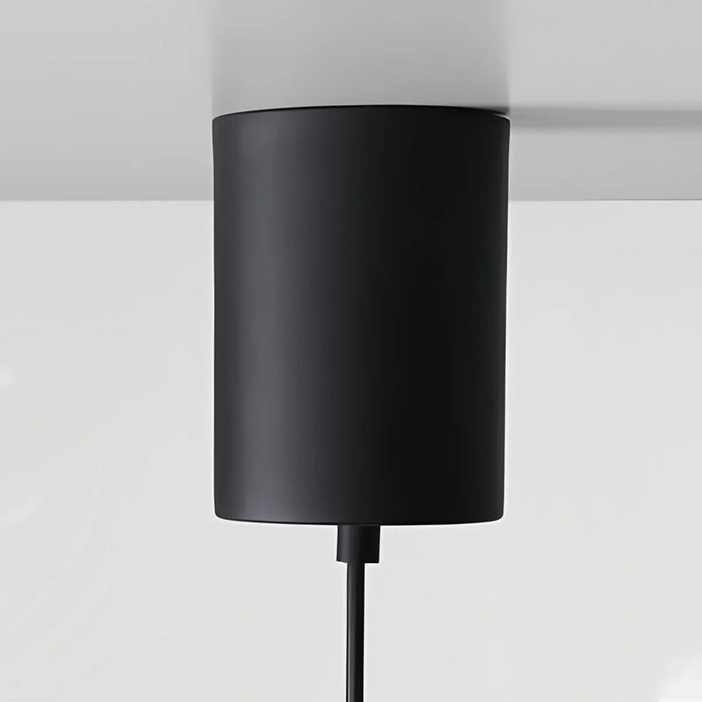 Nordische minimalistische schwarze halbrunde Pendelleuchte | Desfino