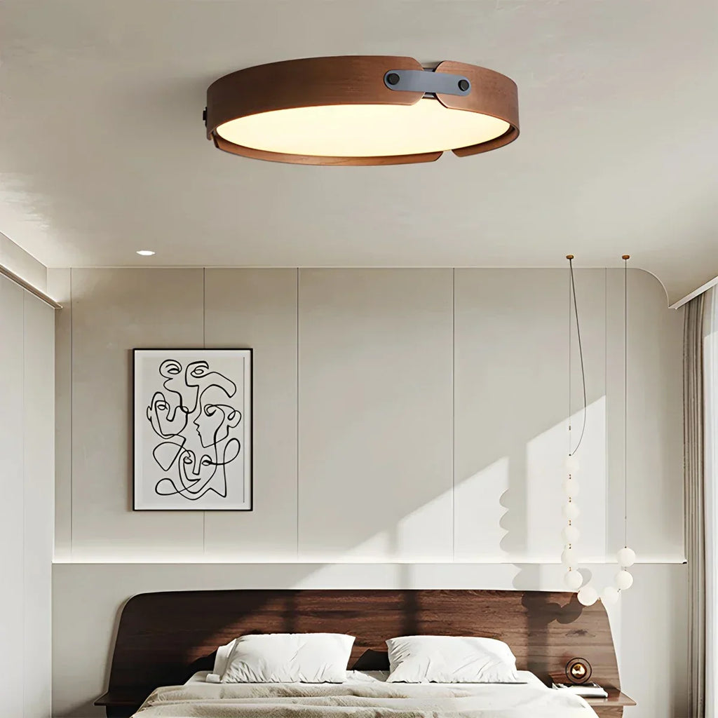 Nordic Wood Ceiling Light for Bedroom | Desfino