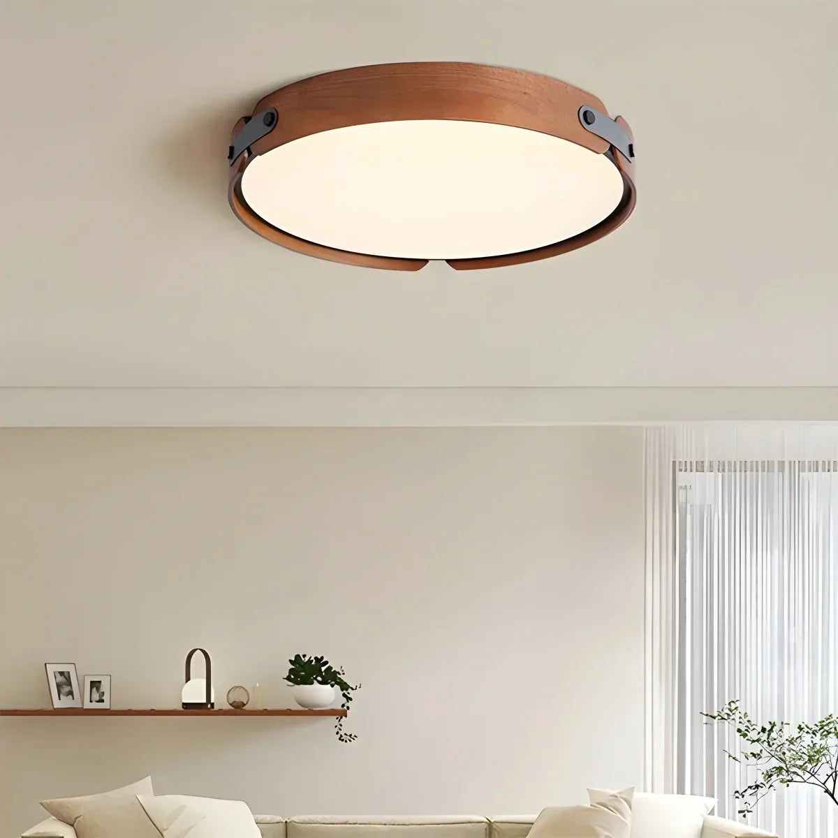 Nordic Wood Ceiling Light for Bedroom | Desfino