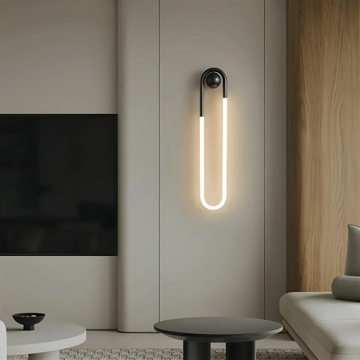 Ovale Messing-Wandleuchte für das Wohnzimmer | Desfino