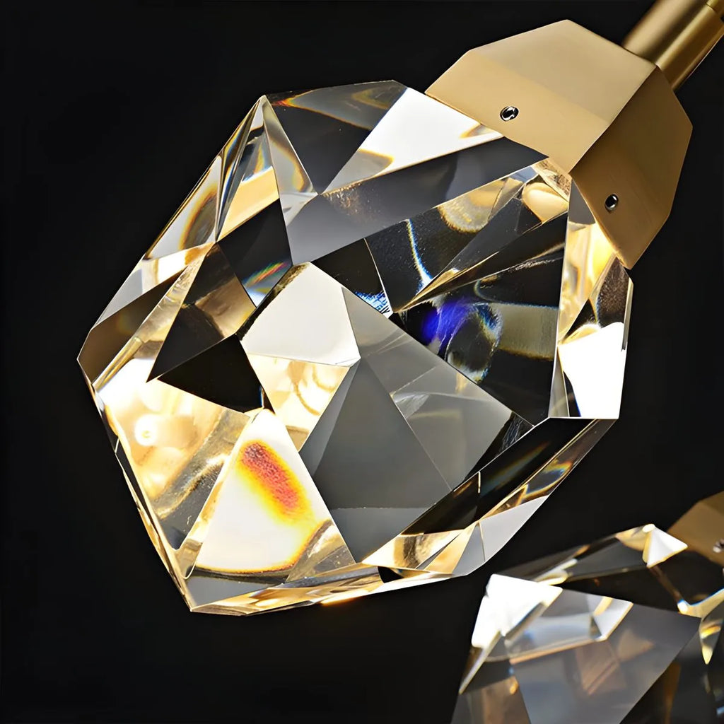 Rock Crystal Rain Chandelier for Living Room | Desfino