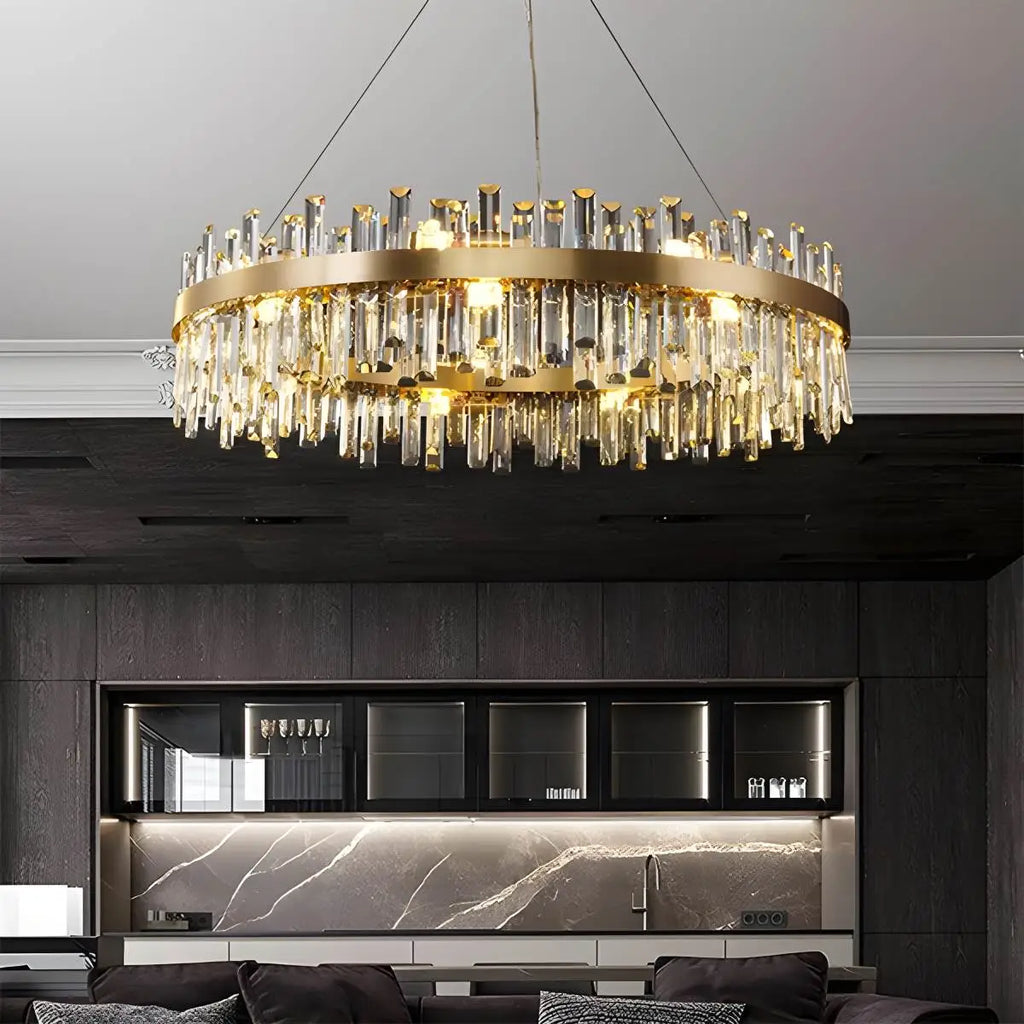 Round Oval Crystal Chandelier | Desfino