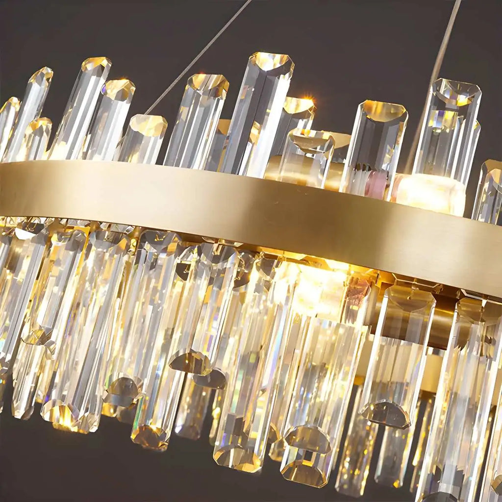Round Oval Crystal Chandelier | Desfino
