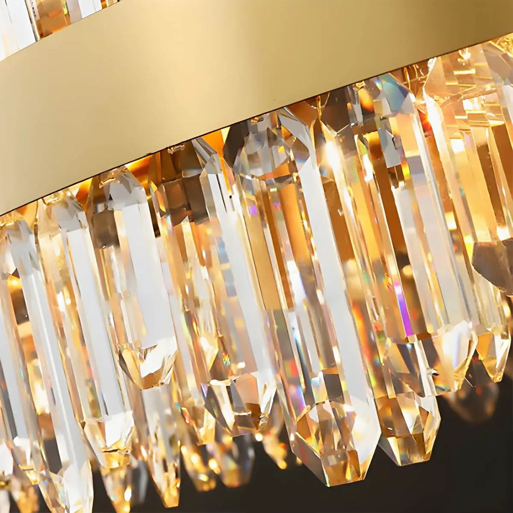 Round Oval Crystal Chandelier | Desfino