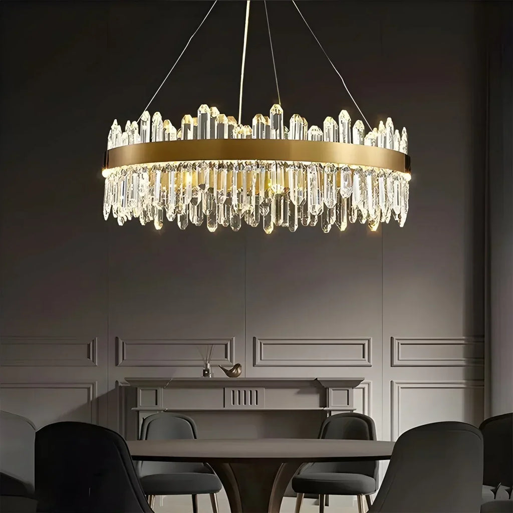 Round Oval Crystal Chandelier | Desfino
