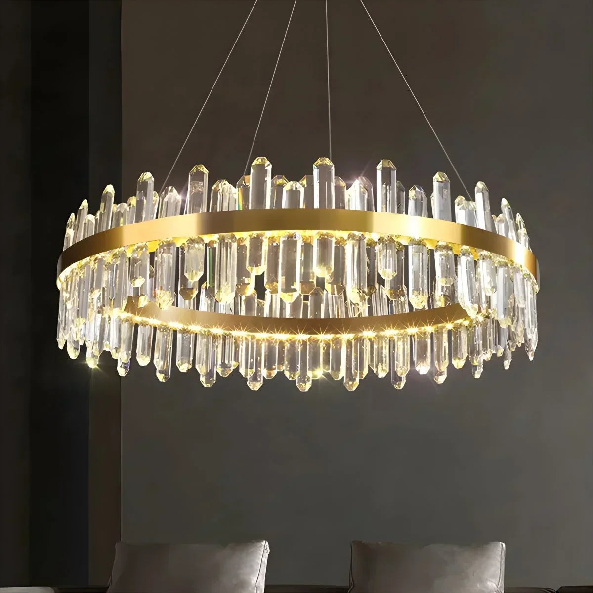 Round Oval Crystal Chandelier | Desfino