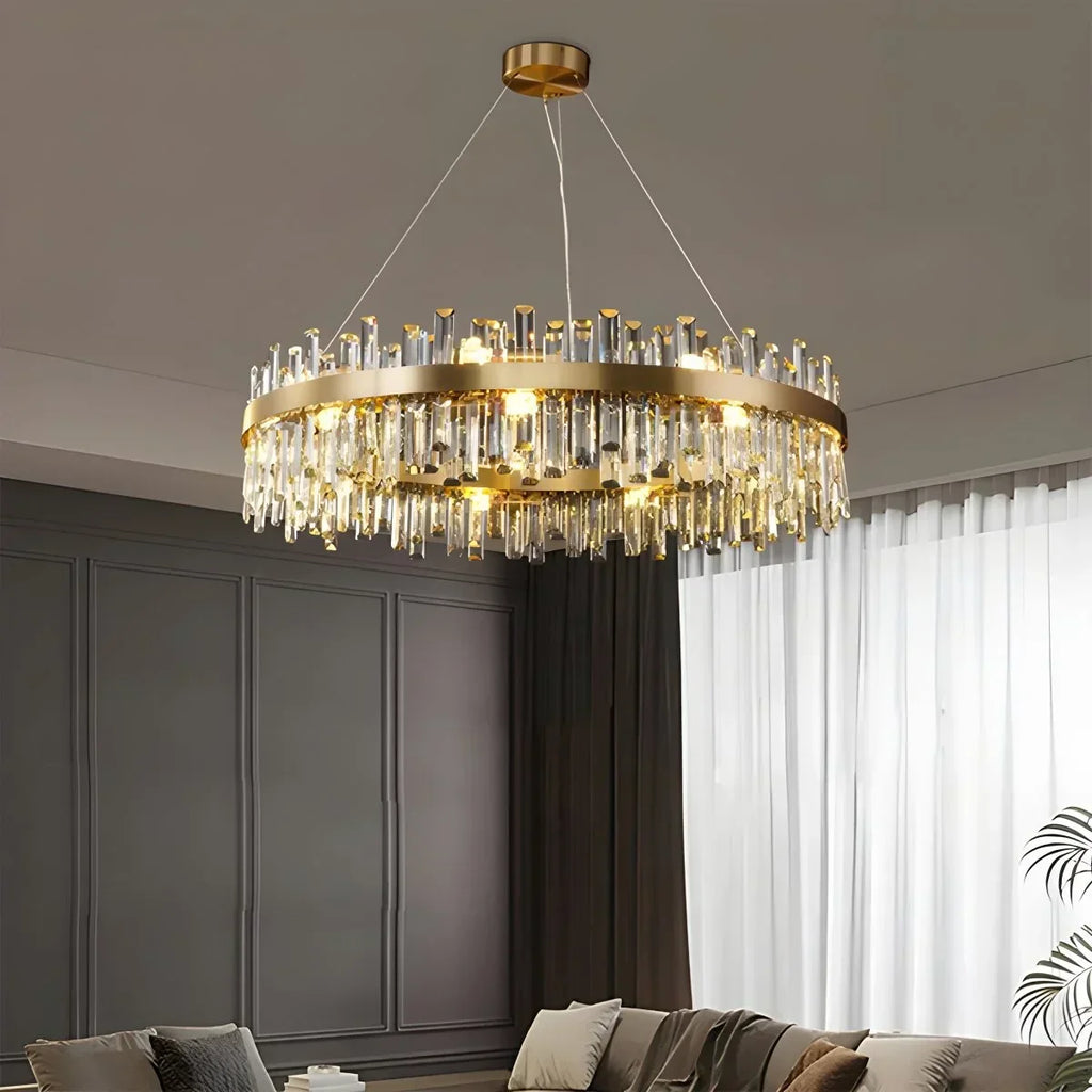 Round Oval Crystal Chandelier | Desfino