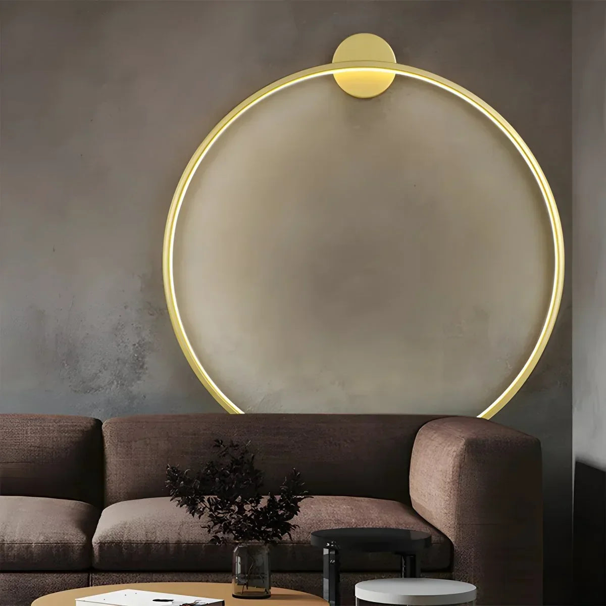 Round Ring LED Wall Lamp for Living Room | Desfino