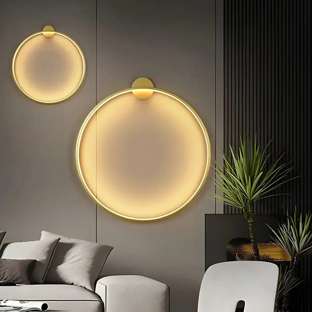 Round Ring LED Wall Lamp for Living Room | Desfino