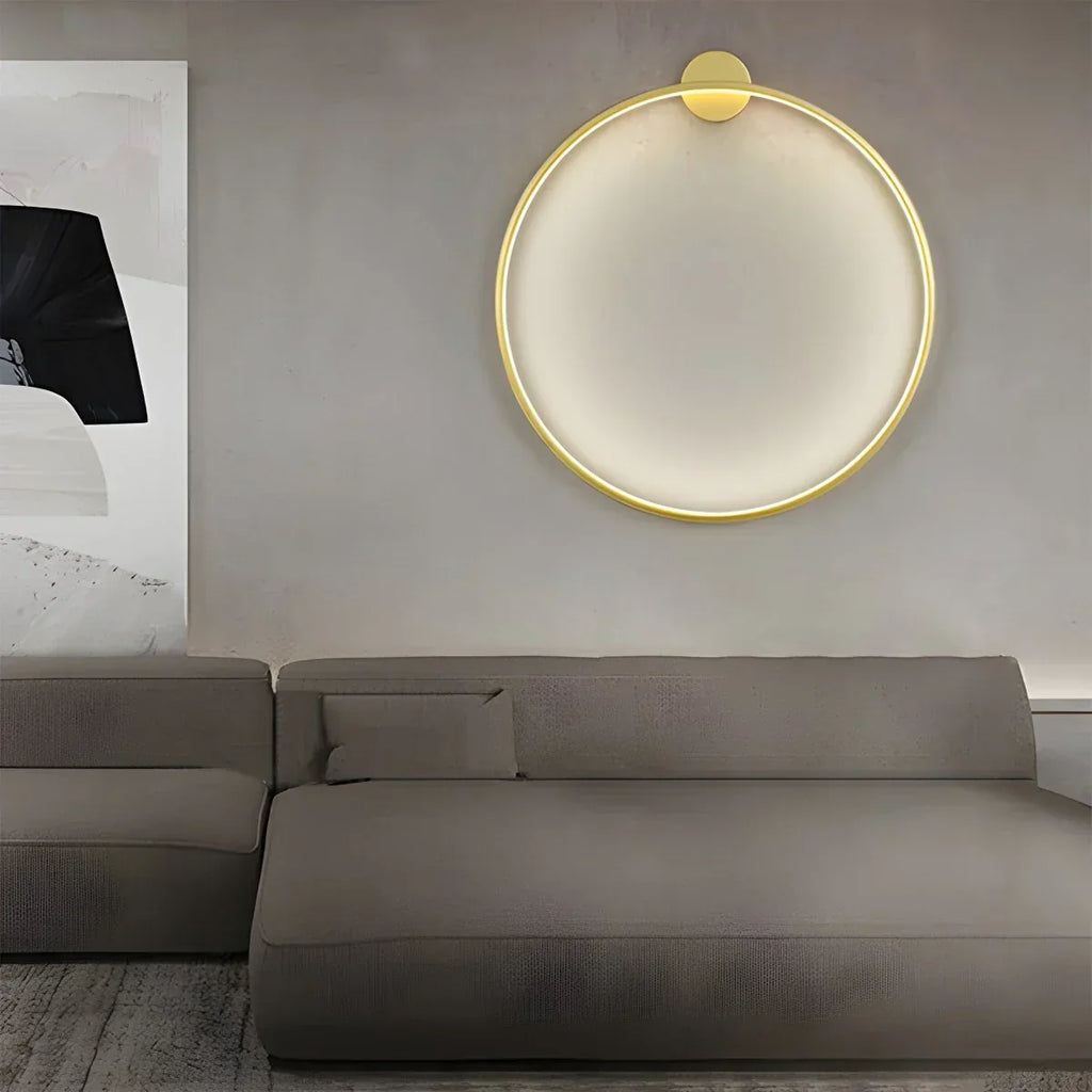 Round Ring LED Wall Lamp for Living Room | Desfino
