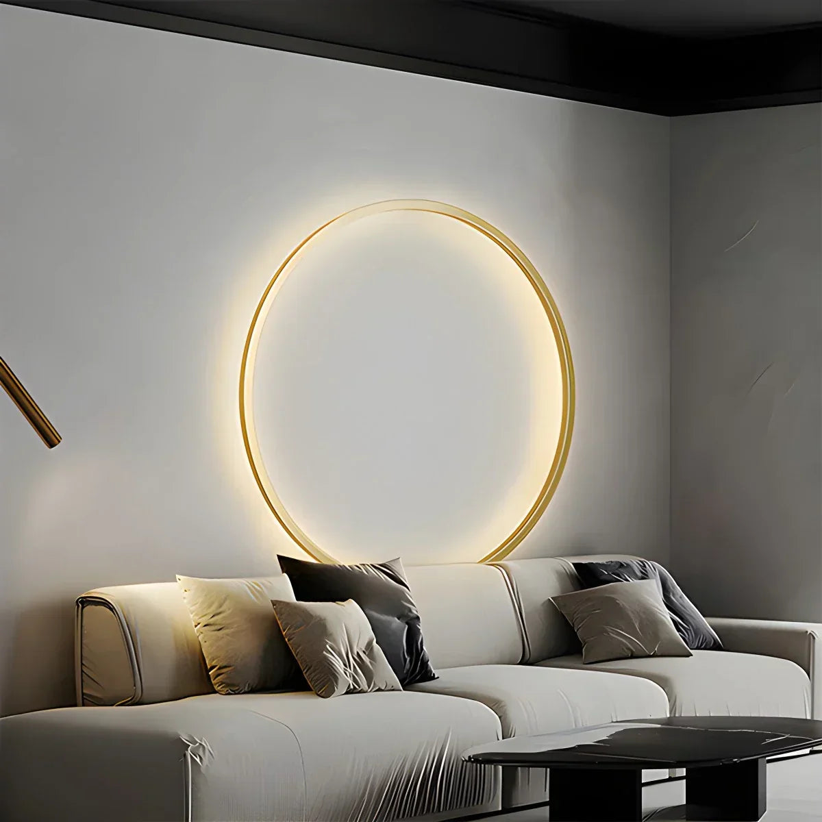 Round Ring LED Wall Lamp for Living Room | Desfino