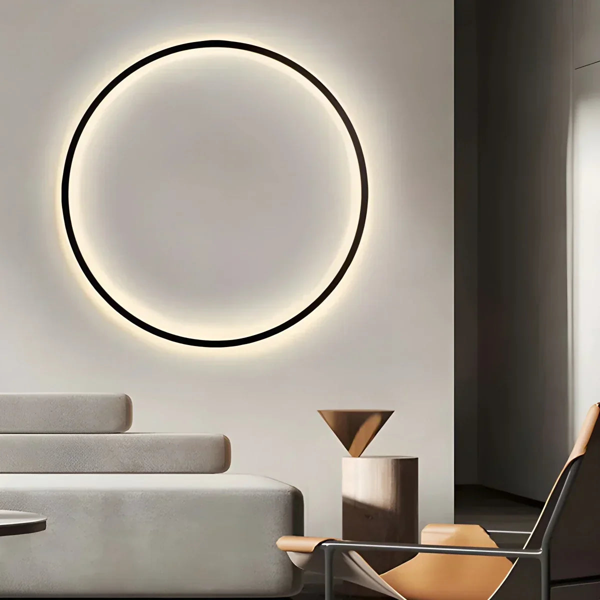 Round Ring LED Wall Lamp for Living Room | Desfino
